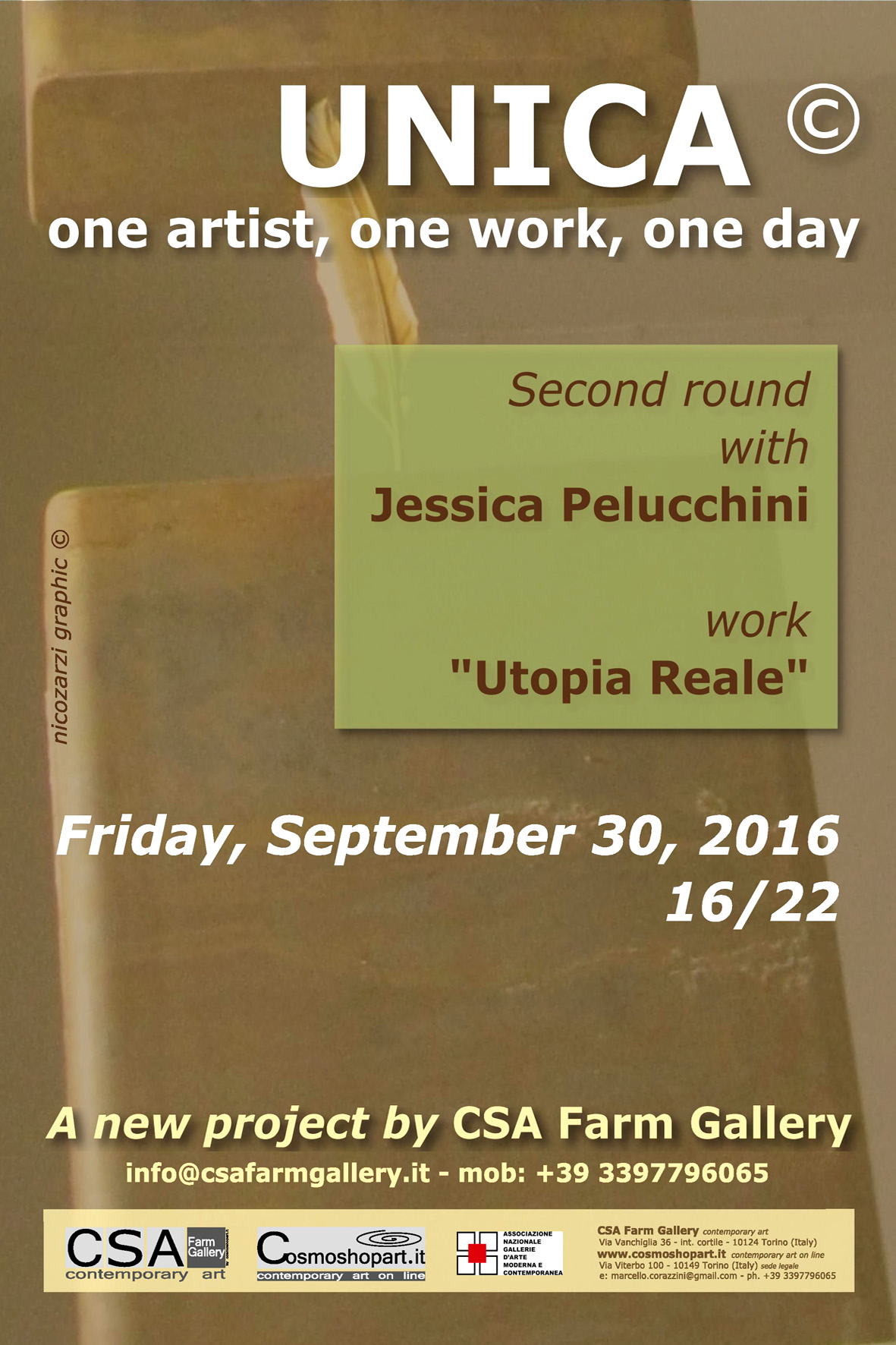 'Unica', Jessica Pelucchini, 30/09/2016 © J.Pelucchini/NicoZarzi/CSA