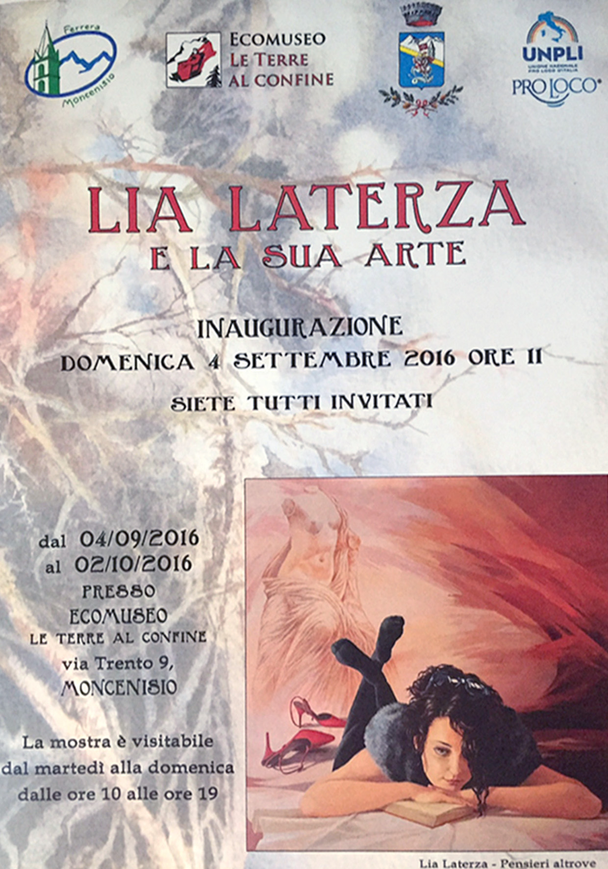 Lia Laterza e la sua arte, all'Ecomuseo 'Terre al Confine' di Moncenisio (To) © L.Laterza/ETaC