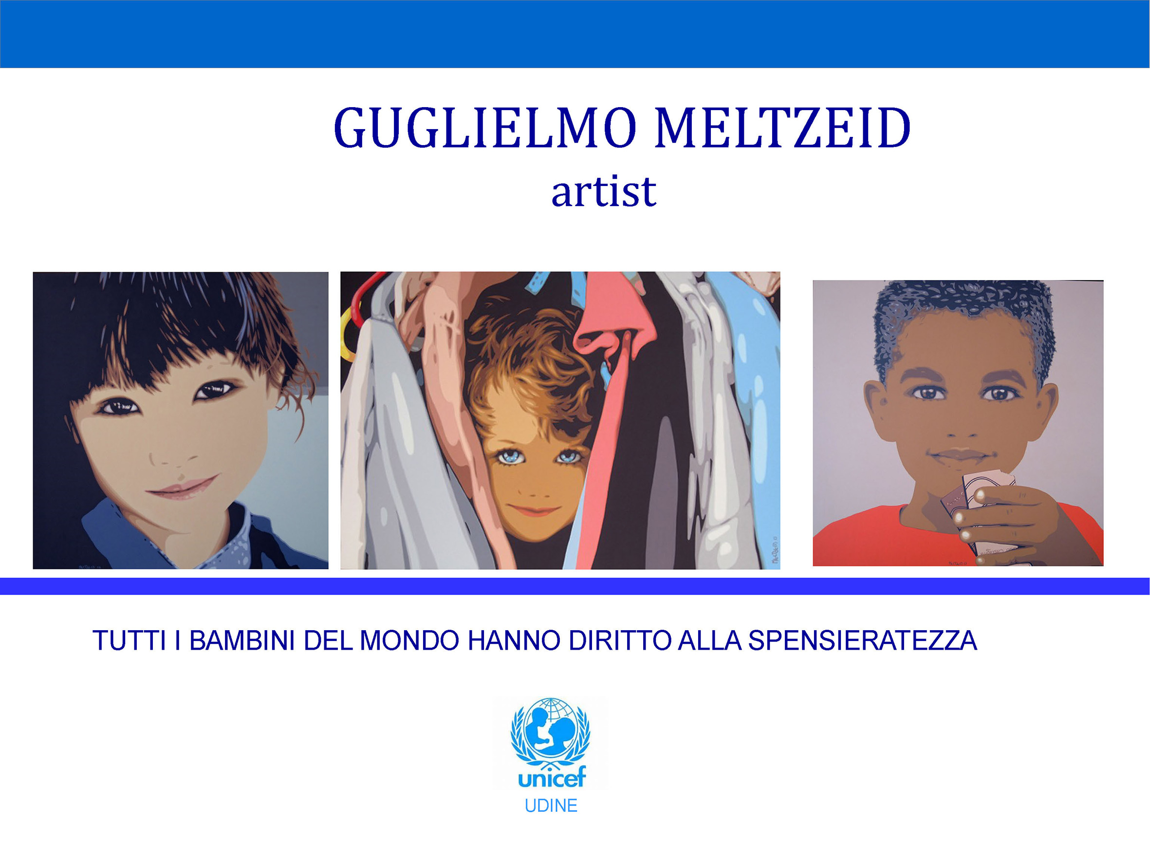 G. Meltzeid, 'Tutti i bambini hanno diritto alla spensieratezza', 2016, cartolina Unicef Udine © l'artista/UNICEF